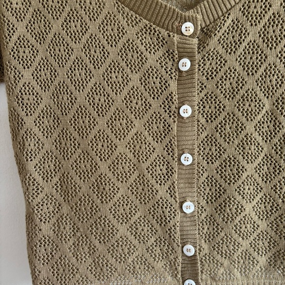 Vintage Knit Button Up Crop Top - Picture 3 of 4